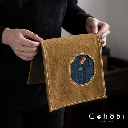 Gohobi Hand-Painted Tea Table Runner – Zen Style Tea Table Cloth