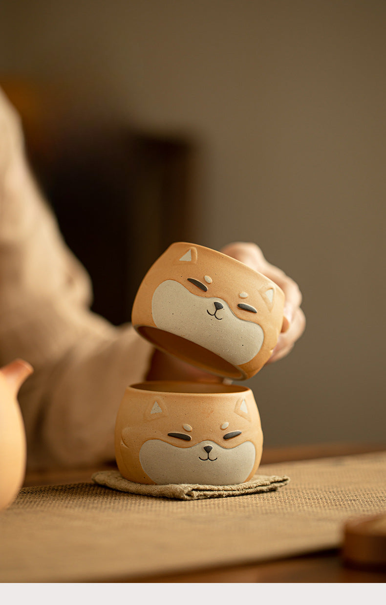 Gohobi Hand-painted Shiba Inu Master Tea Cup Coffee Mug