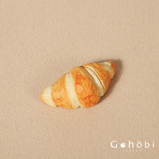 Gohobi Handcrafted Wooden Croissant, Bread or Cookie Ornament – Solid Wood Bakery Decor