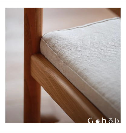 Gohobi Handmade Solid Wood Curved Armchair – Study Chair Office Seat Leisure Home Bedroom Chair | FSC Certified Furniture