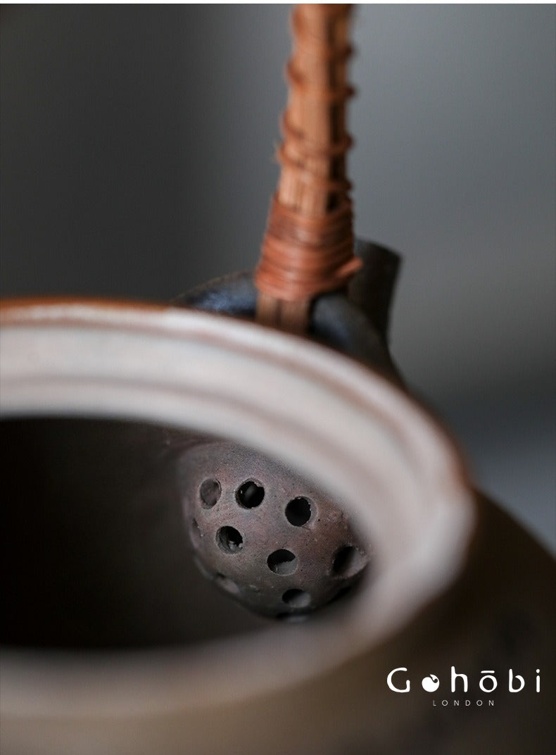 Gohobi Jingdezhen Firewood-Fired Teapot – Raw Ore Old Rock Mud Collector Kettle (1000ml)