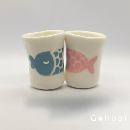 Gohobi x Little Diary Hand-Painted Fish Ceramic Coffee Cup