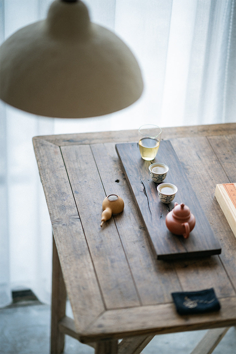 Plateau de service en bois de santal noir de style japonais Gohobi Wabi-Sabi 011