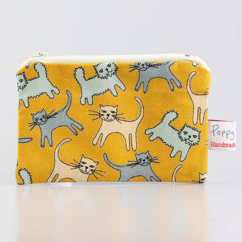Gohobi x Poppy Treffry Cats Small Useful Purse [Made in the UK]