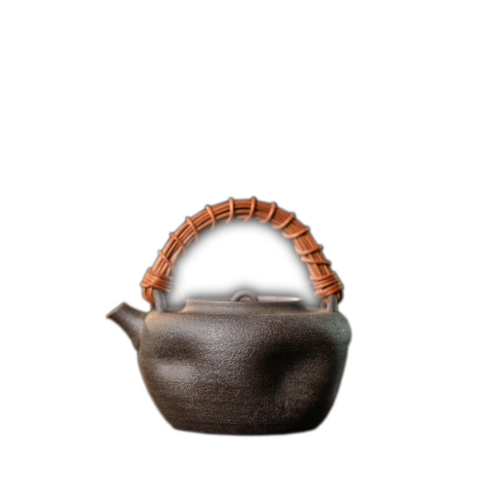 Gohobi Nanbanyaki Fireplace Teapot – Collector’s Wabi-Sabi Beam-Lifted Kettle (800ml)