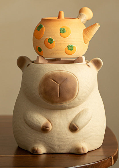Gohobi Traditional Teapot and Stove Set 002 Capybara