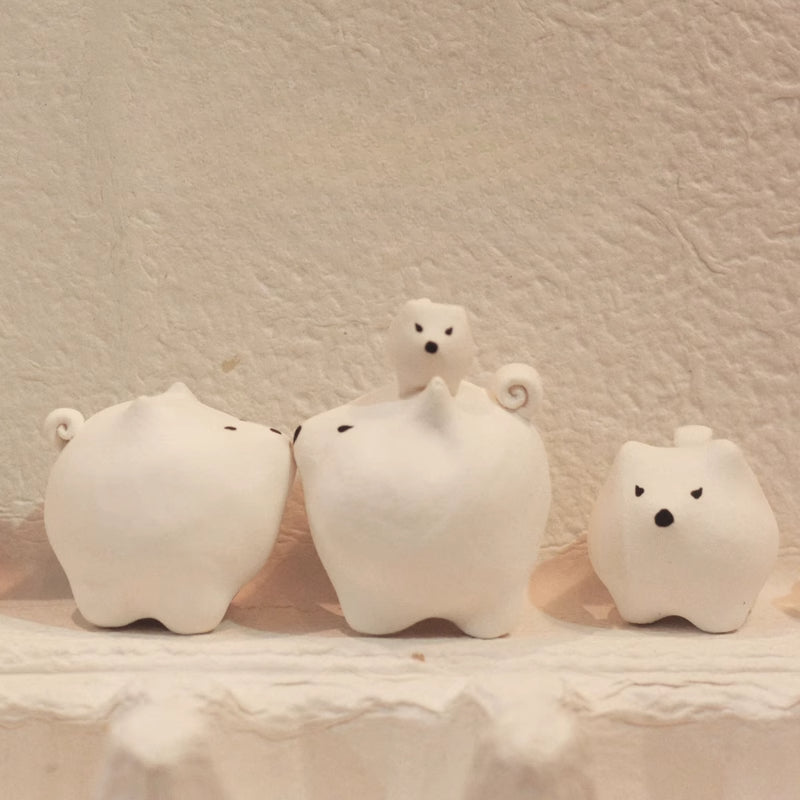 Gohobi x Little Diary Handmade Ceramic Samoyed Dog