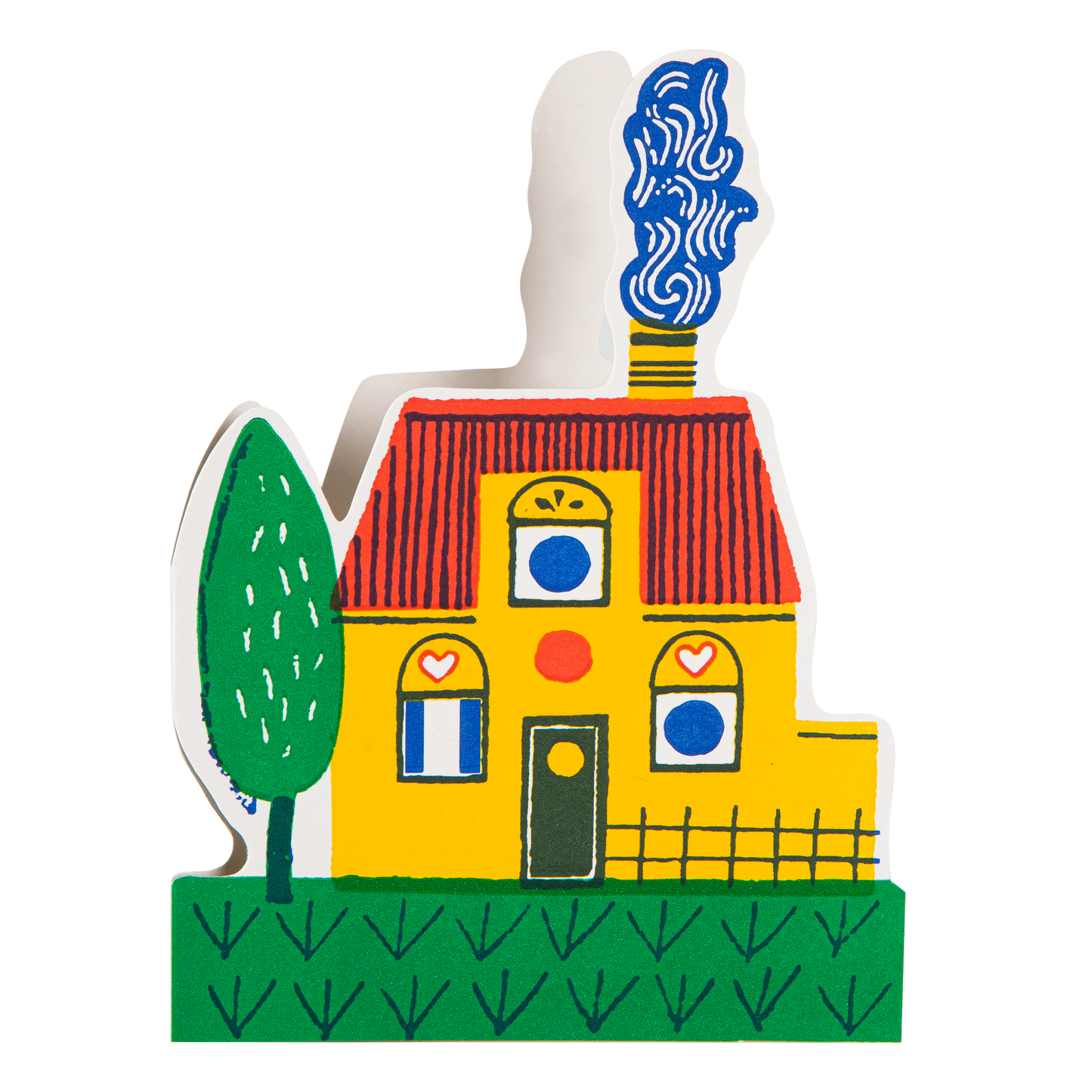 Gohobi x Archivist Gallery Yellow Home | Letterpress Cards | Cut-out Cards [Made in the UK]