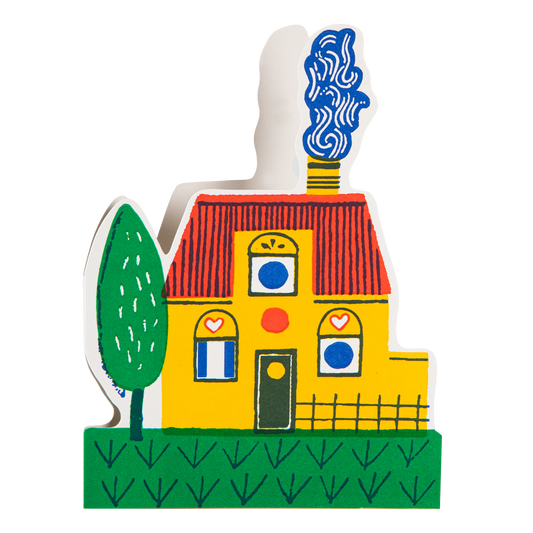 Gohobi x Archivist Gallery Yellow Home | Letterpress Cards | Cut-out Cards [Made in the UK]