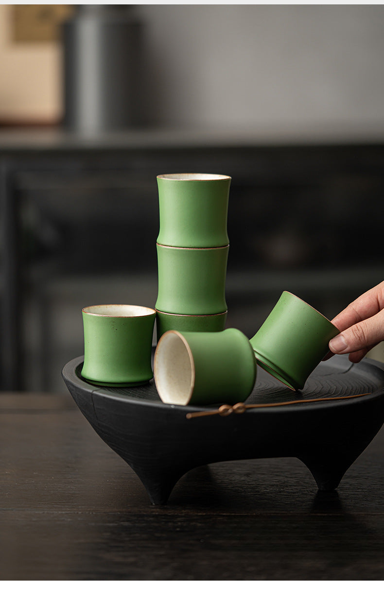 Gohobi Green Bamboo Knot Tea Cup