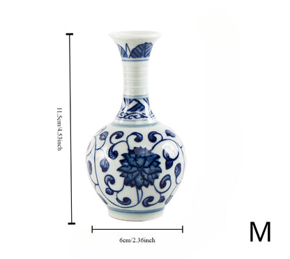 Gohobi Hand-painted Blue and White Porcelain Vase (Classic)