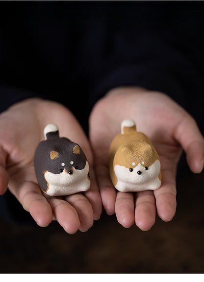 Gohobi Ceramic Handmade Purple Sand Yixing Tea Pet Ornaments