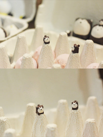 Gohobi x Little Diary Handmade Ceramic Husky Dog