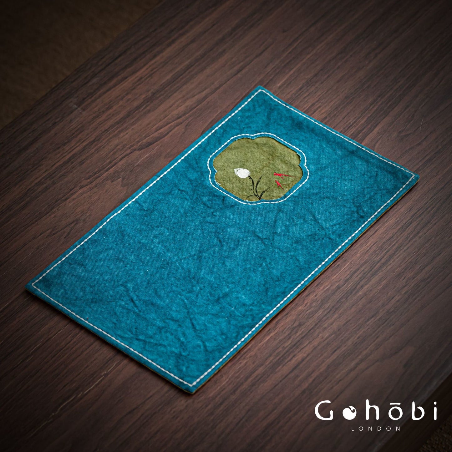 Gohobi Hand-Painted Tea Table Runner – Zen Style Tea Table Cloth