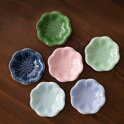 Gohobi Traditional Japanese Glazed Fruit Nuts Small Plate - Hibiscus 004