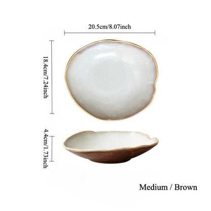 Gohobi Vintage Kiln-Change Irregular Plate