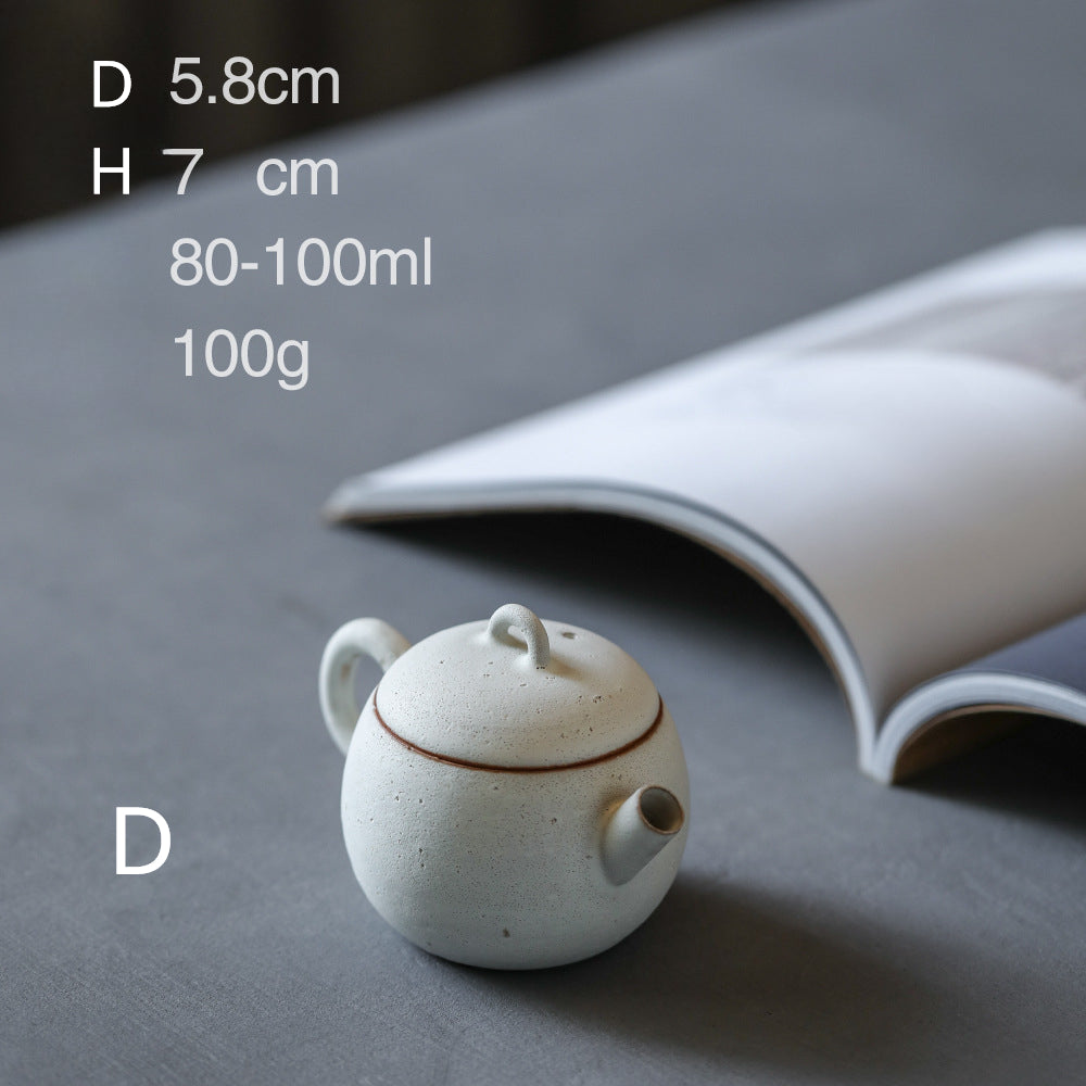 Gohobi Handmade Pulverised Kohiki White Teapots