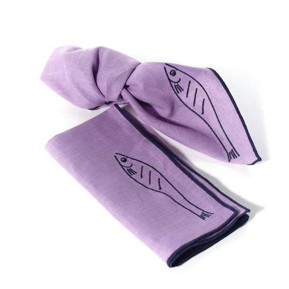 Gohobi x MÆGEN Linen Blend Napkins - Fish (Set of 2)