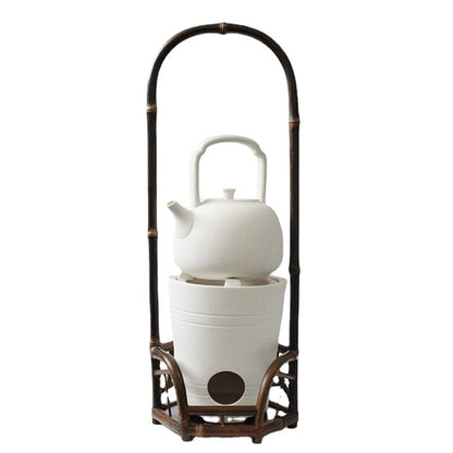 Gohobi Bamboo Lifting Beam Cooling Stove Rack – Kung Fu Tea Stove Stand for Tea Ceremony Accessories