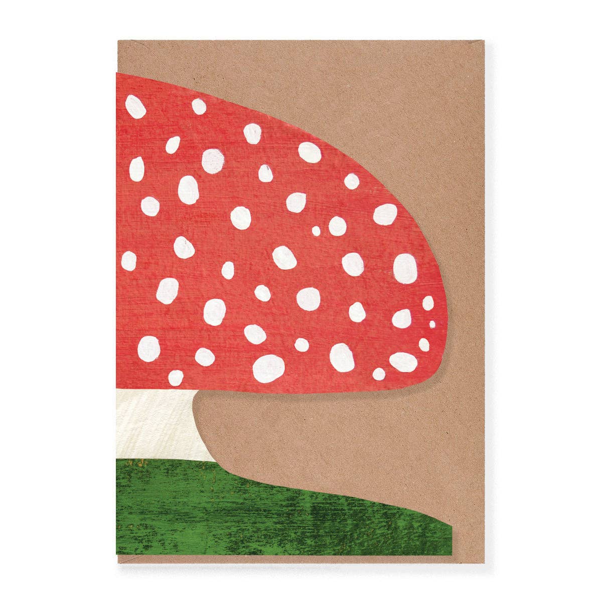 Mortlake Papers Red Mushroom Shaped Greeting Card [Made in the UK]