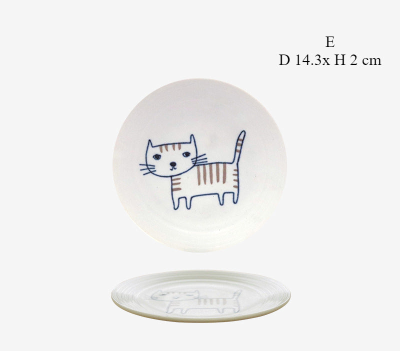 [Made In Japan] Gohobi Japanese Cats Plate