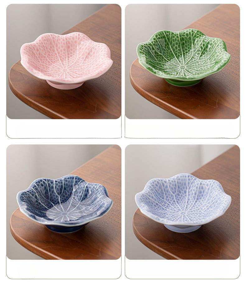 Gohobi Traditional Japanese Glazed Fruit Nuts Small Plate - Hibiscus 004