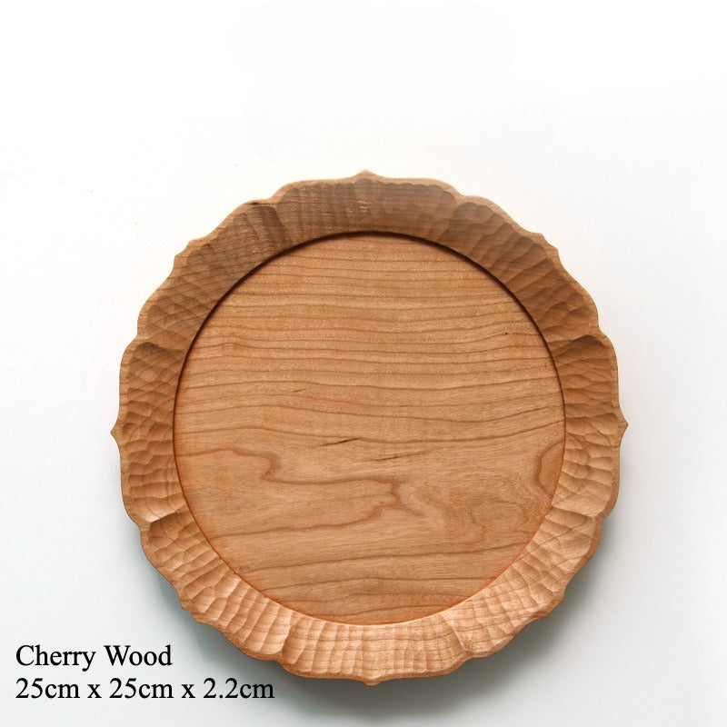 Gohobi Handcrafted Solid Wooden Lace-Edge Tray