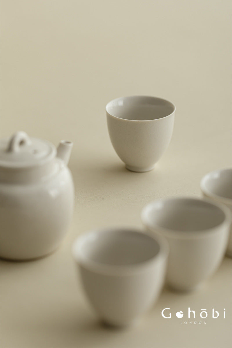 Gohobi Wood Ash Glaze Teacup – Plain Ceramic Small Gongfu Tea Cup