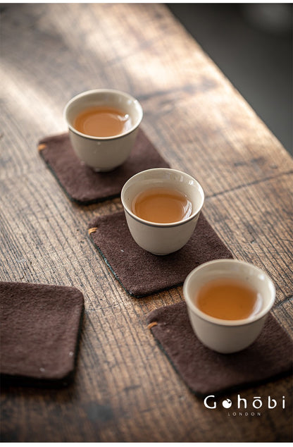 Gohobi Zen Style Tea Coaster – Hand-Sewn Tie-Dye Cloth Heat Insulation Cup Coaster