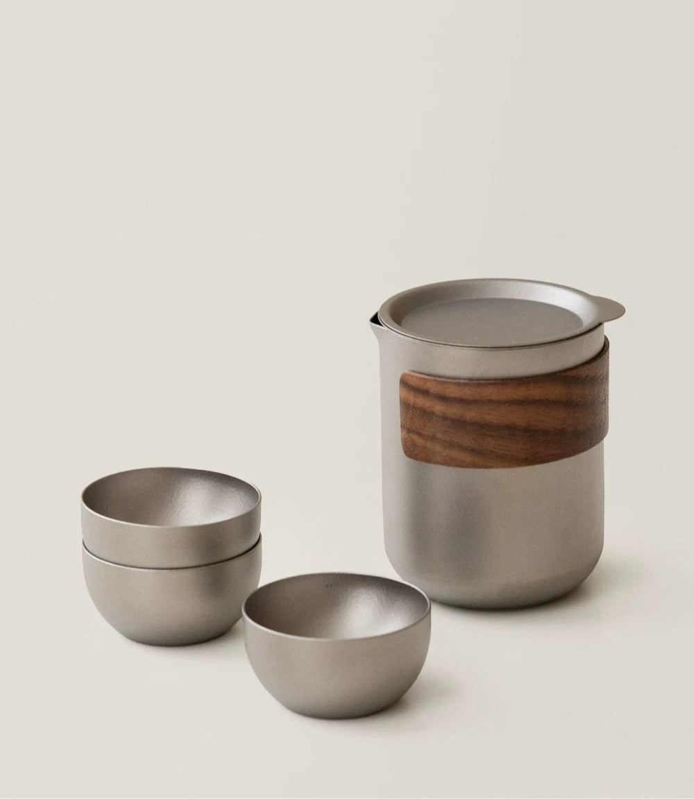 Gohobi Pure Titanium Portable Travel Tea Set