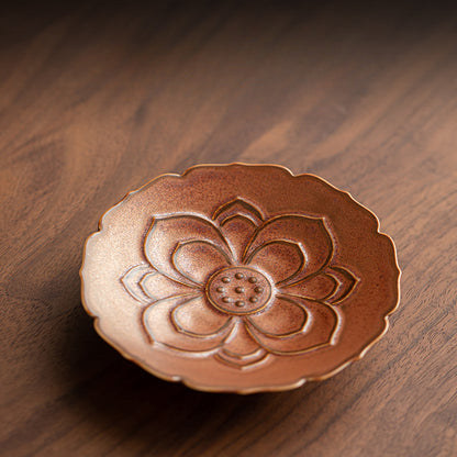 Gohobi Traditional Japanese Glazed Fruit Nuts Small Plate - Lotus 013