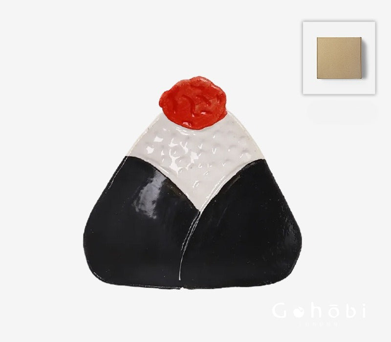 Gohobi Japanese Rice Ball Small Plate Sauce Dipping Plate for Japanese Food [Made in Japan]