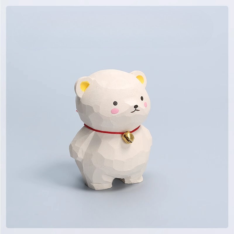 Gohobi Handcrafted Wooden Bear Ornament