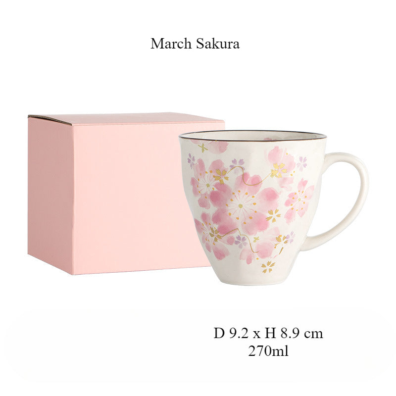 [Made In Japan] Gohobi Japanese Flowers Mug Coffee Cup
