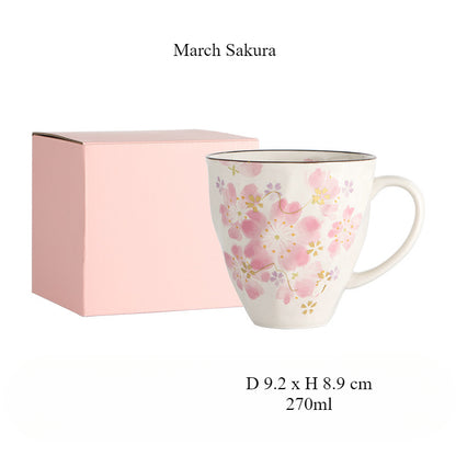 [Made In Japan] Gohobi Japanese Flowers Mug Coffee Cup