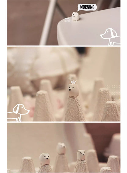 Gohobi x Little Diary Handmade Ceramic Samoyed Dog