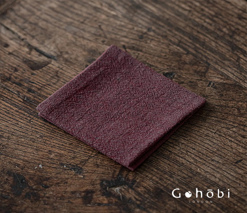 Gohobi Zen Ramie Tea Towel – Absorbent Tea Cloth for Gongfu Tea Table and Teapot