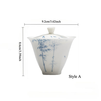 Gohobi Hand-Painted Bamboo Celadon Gaiwan