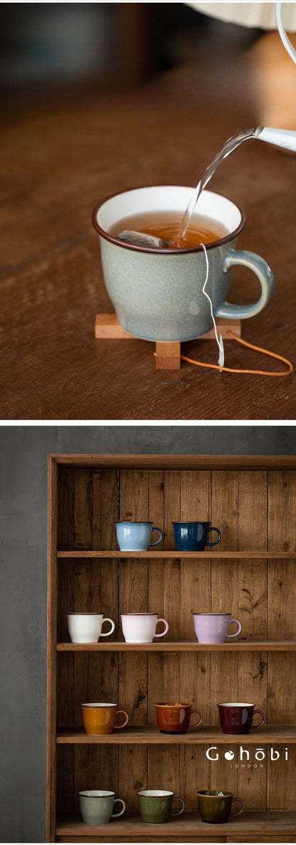 Gohobi Japanese Minoya Retro Ceramic Mug Coffee Cup [Made in Japan]