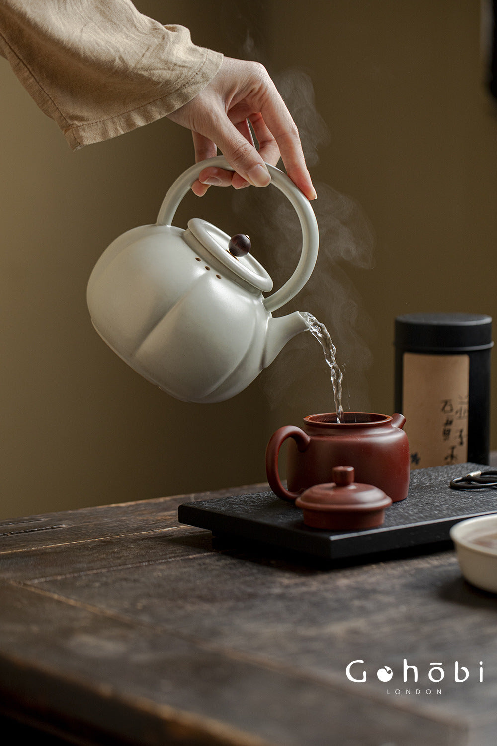 Gohobi Lifting Beam Ceramic Teapot – Large Capacity Household Boiling Kettle (3 Styles)