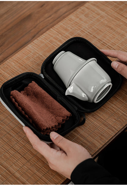 Gohobi Japanese Style Ice Grey Gaiwan Tea Set 003