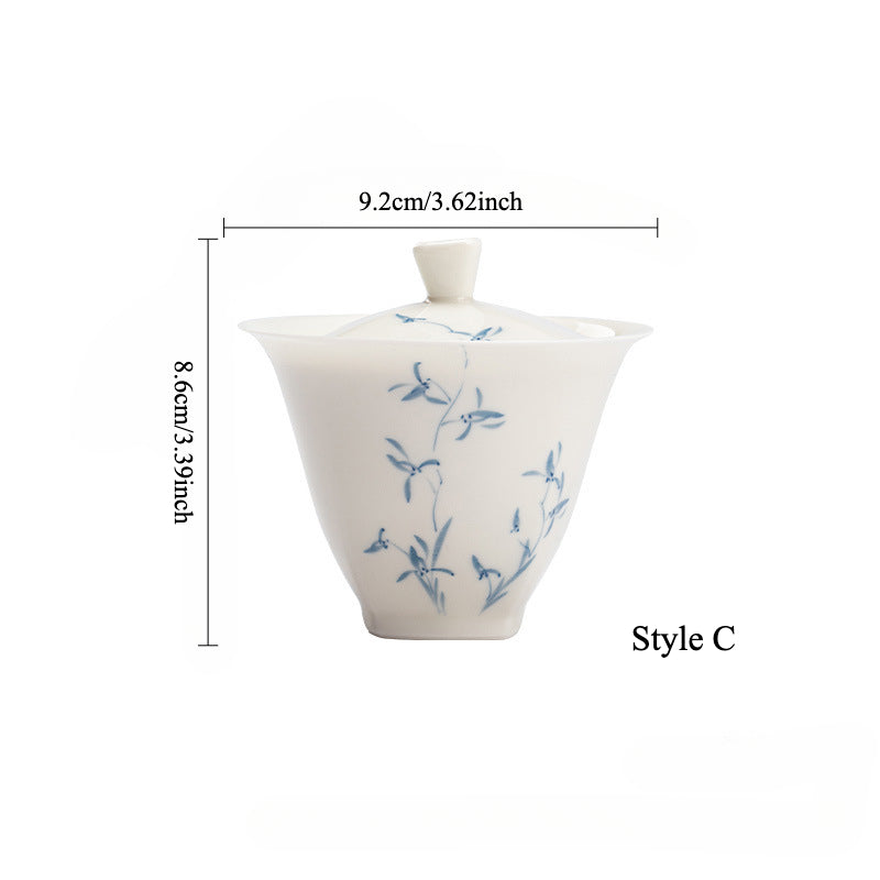 Gohobi Hand-Painted Bamboo Celadon Gaiwan