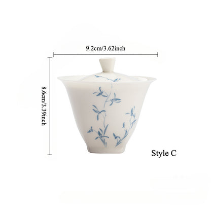 Gohobi Hand-Painted Bamboo Celadon Gaiwan