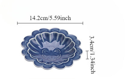 Gohobi, petite assiette de fruits glacés japonais traditionnels - Chrysanthème 001