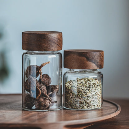 Gohobi Wooden Lid Sealed Container Storage
