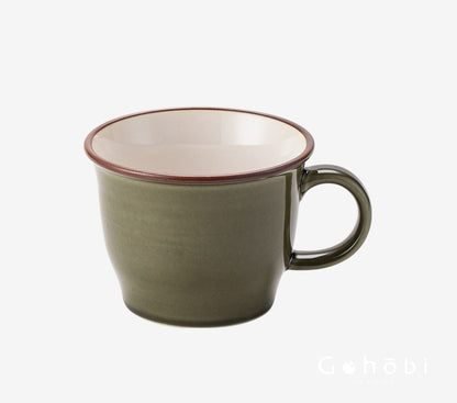 Gohobi Japanese Minoya Retro Ceramic Mug Coffee Cup [Made in Japan]