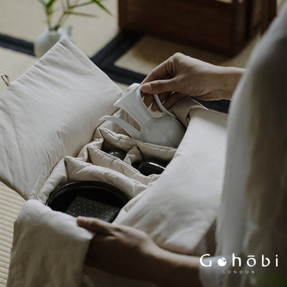 Gohobi Song-Inspired Matcha Travel Tea Set – Jianzhan Bowl with Travel Bag