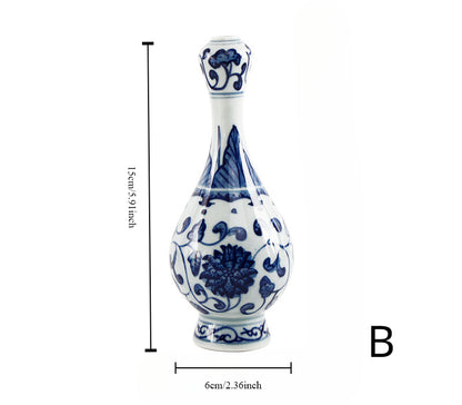 Gohobi Hand-painted Blue and White Porcelain Vase (Classic)