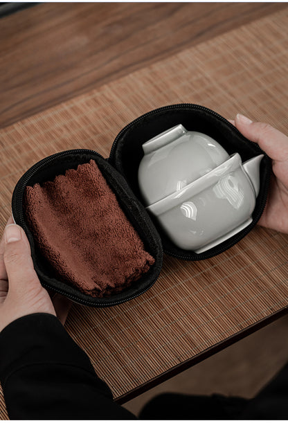 Gohobi Japanese Style Ice Grey Gaiwan Tea Set 004