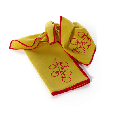 HereThe Linen Blend Napkins - Vine Tomatoes (Set of 2)